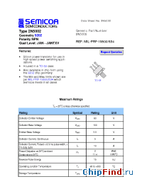 Datasheet 2N5002 manufacturer Semicoa